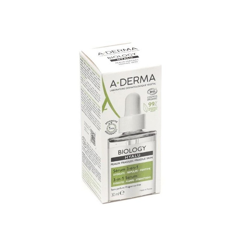 A-DERMA BIOLOGY HYALU SERUM 3 EN 1 1 FRASCO 30 ML