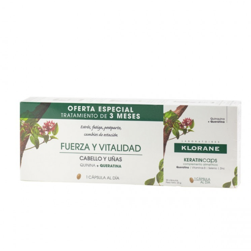 KLORANE TRIO KERATINCAPS 3 CAJAS 30 CAPS