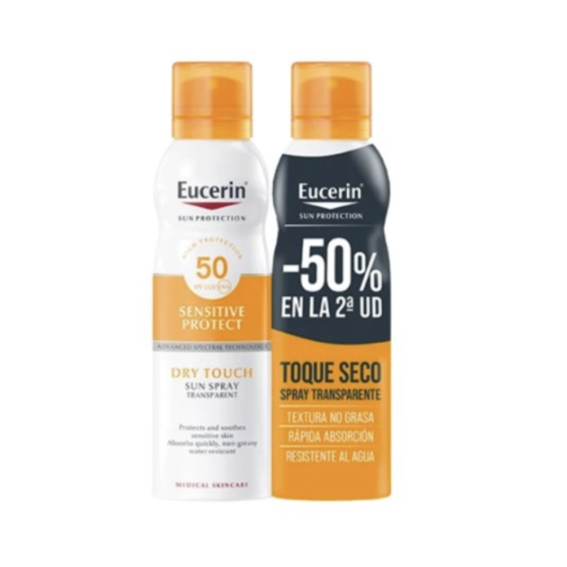 EUCERIN SUN DUPLO DRY TOUCH TRNSP FPS 50+ 200ML + 200ML