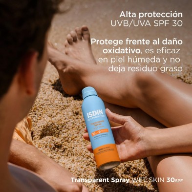 FOTOPROTECTOR ISDIN SPRAY TRANSPARENTE WETSKIN SPF 30