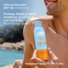 FOTOPROTECTOR ISDIN SPF-50 SPRAY TRANSPARENT WET SKIN 250 ML