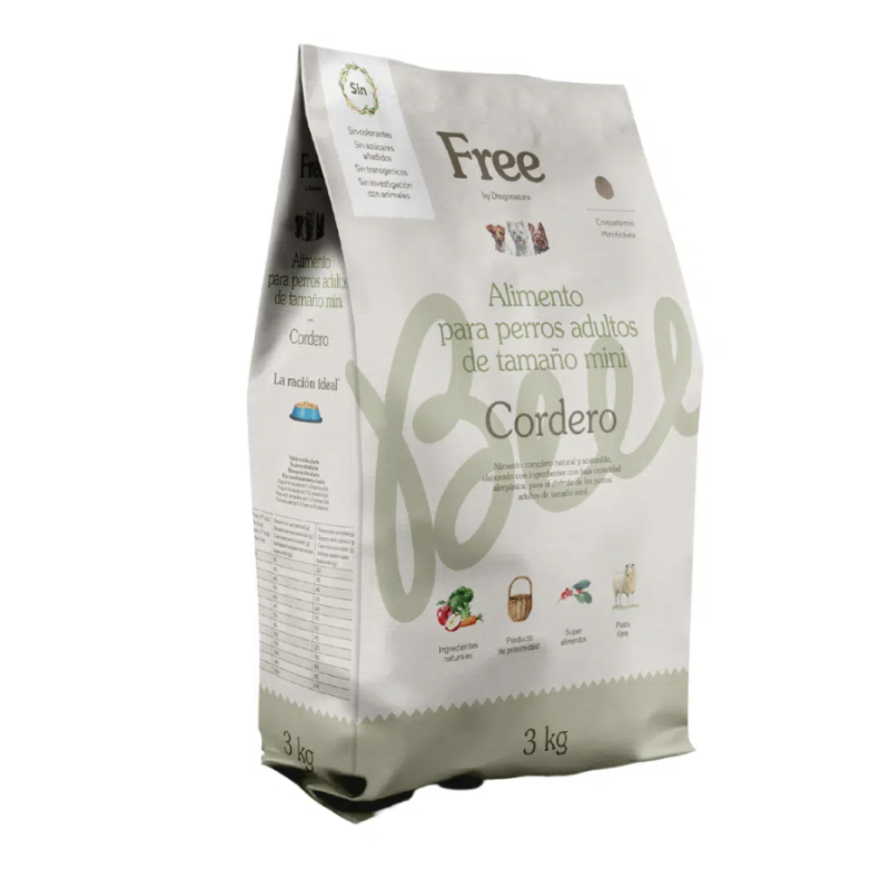 FREE ADULTO CORDERO MINI 3 Kg