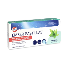EMSER CON MENTOL SIN AZUCAR 30 PASTILLAS PARA CHUPAR