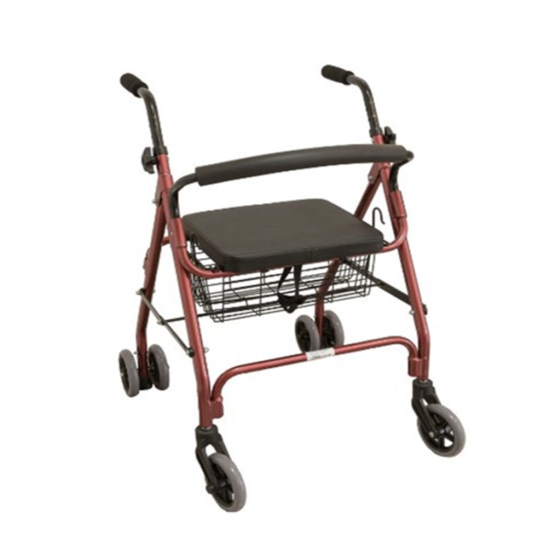 ANDADOR ROLLATOR ALUMINIO FRENOS PRESION