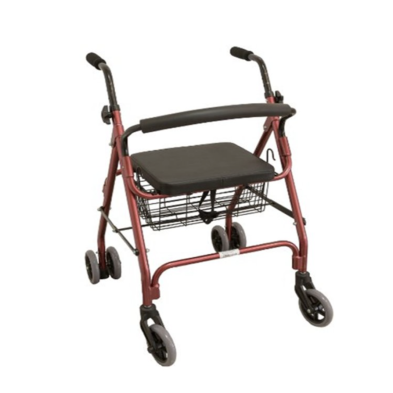 ANDADOR ROLLATOR ALUMINIO FRENOS PRESION