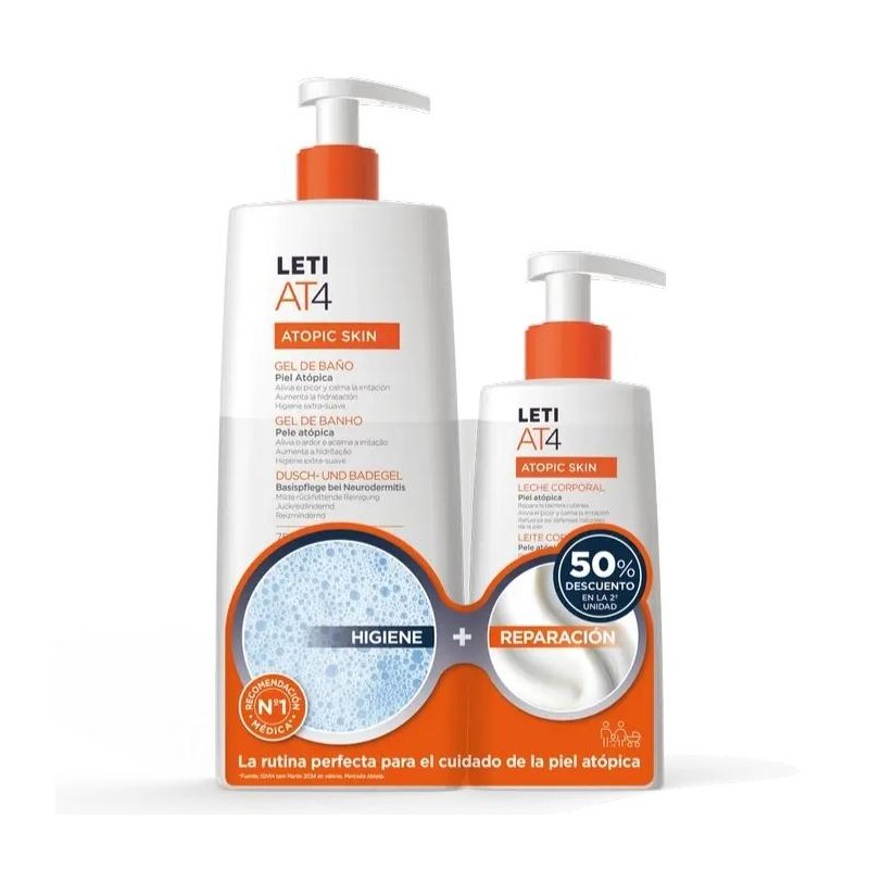 LETI AT4 PACK GEL 500 + LECHE 250ML