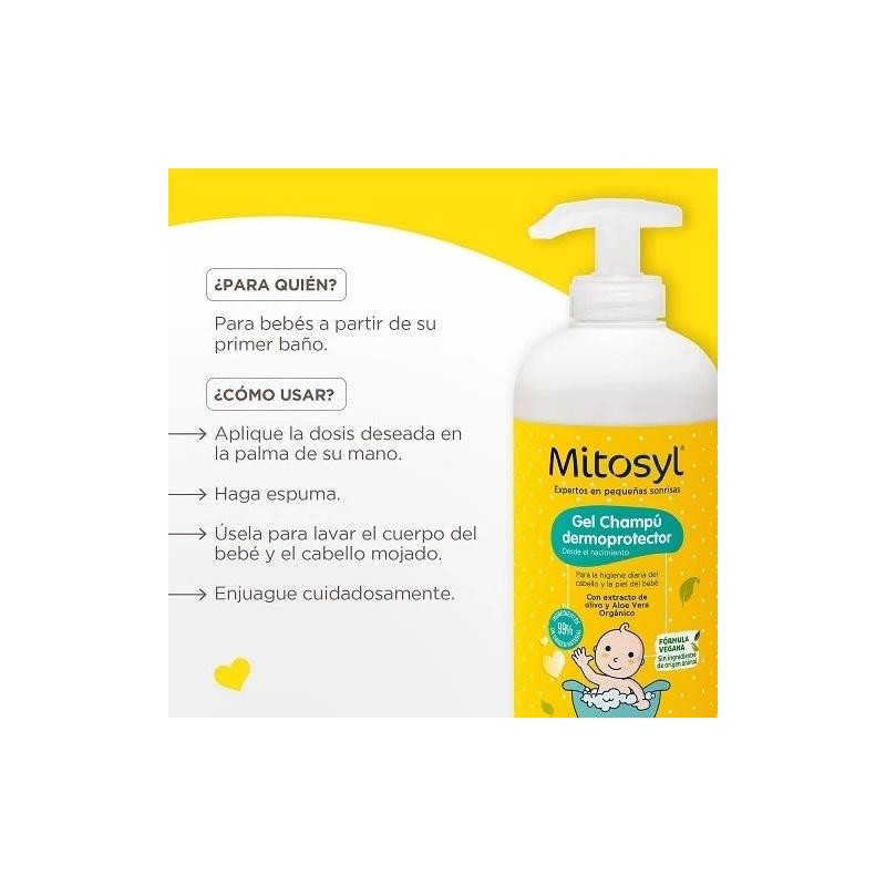 MITOSYL GEL CHAMPU DERMOPROTECTOR 1 ENVASE 490 ML