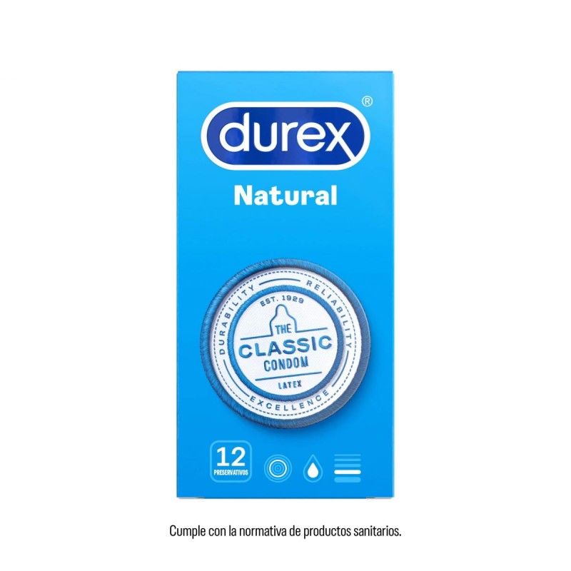 DUREX NATURAL PLUS PRESERVATIVOS 12 UNIDADES