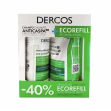 DUPLO DERCOS CHAMPU CASPA GRASA 390 ML+ECOREFILL