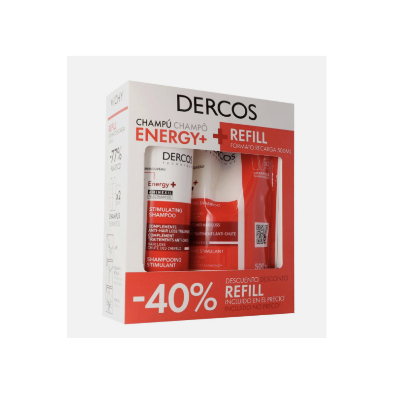 DUPLO DERCOS CHAMPU ENERGY 400ML+ECOREFILL