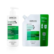 DERCOS CHAMPU ANTICASPA  NORMAL-GRASO 390ML ECOPACK
