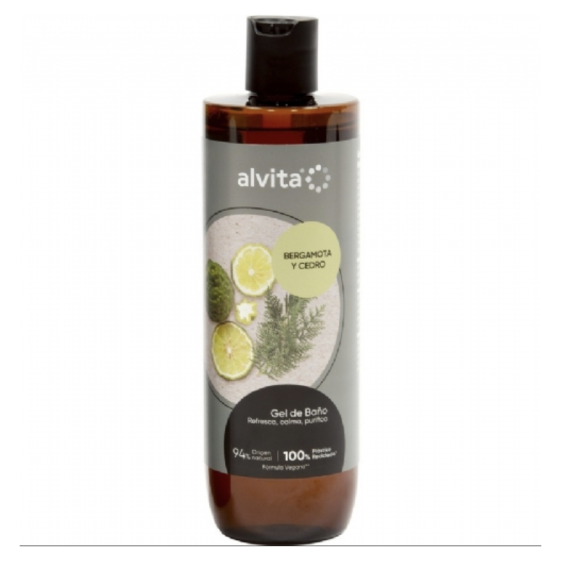 ALVITA GEL DE BAÑO BEGAMOTA Y CEDRO 1 ENVASE 400 ML