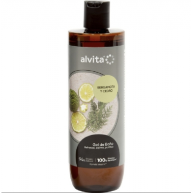 ALVITA GEL DE BAÑO BEGAMOTA Y CEDRO 1 ENVASE 400 ML