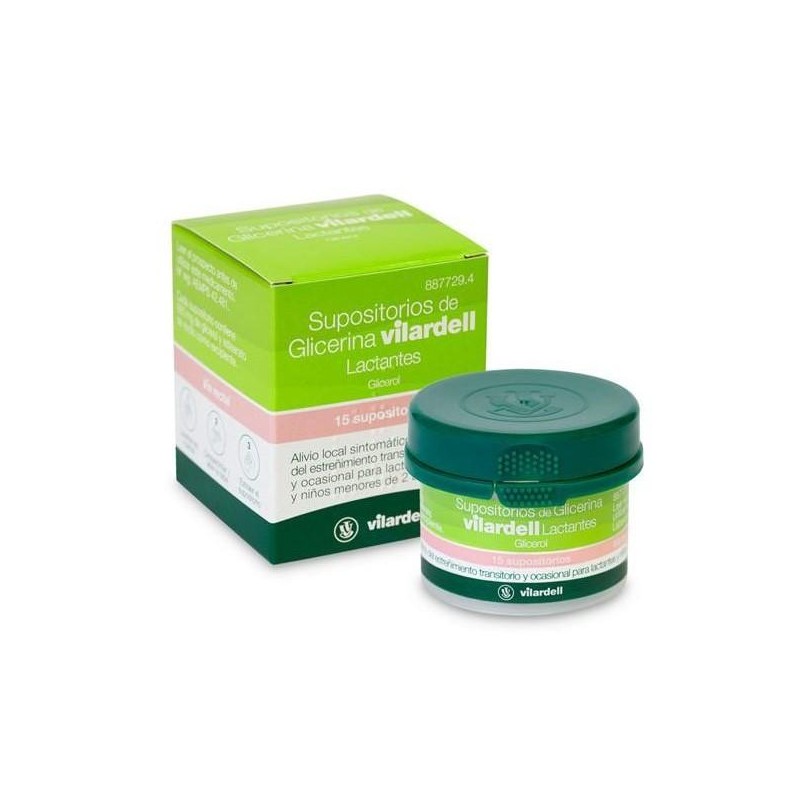 SUPOSITORIOS DE GLICERINA VILARDELL LACTANTES 0,92 G 15 SUPOSITORIOS