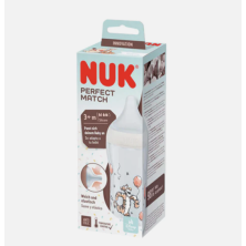 BIB SILICONA NUK PERFECT MATCH FLUJO M 1U 260 ML WP TIGRE