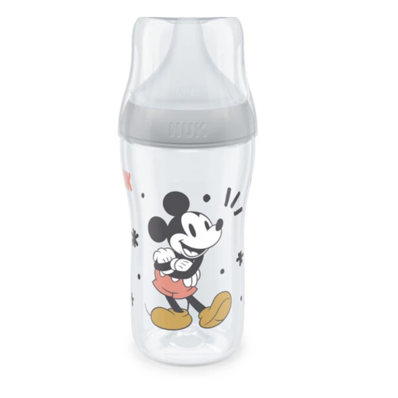 BIB SILICONA NUK PERFECT MATCH FLUJO M 1U 260 ML MICKEY GRIS