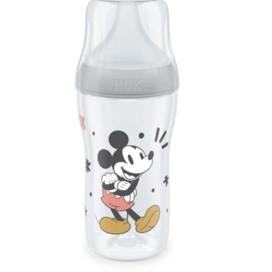BIB SILICONA NUK PERFECT MATCH FLUJO M 1U 260 ML MICKEY GRIS