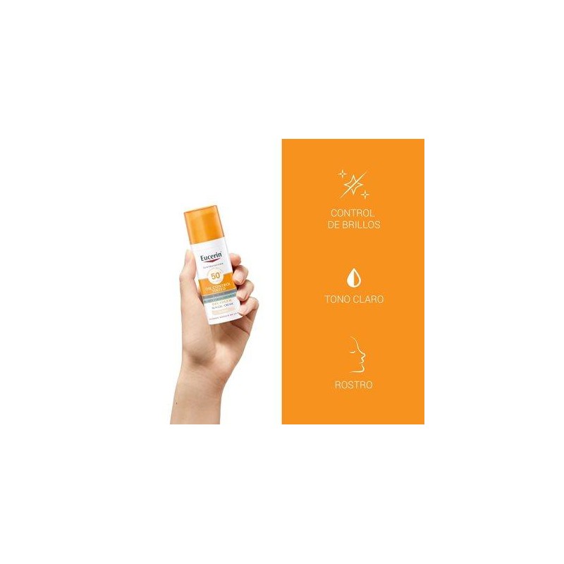 EUCERIN SUN SPF 50+ OIL CONTROL TINTED 1 50 ML CLARO
