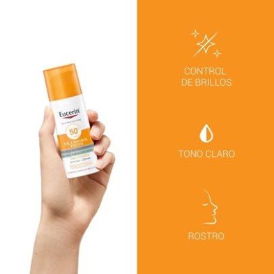 EUCERIN SUN SPF 50+ OIL CONTROL TINTED 1 50 ML CLARO