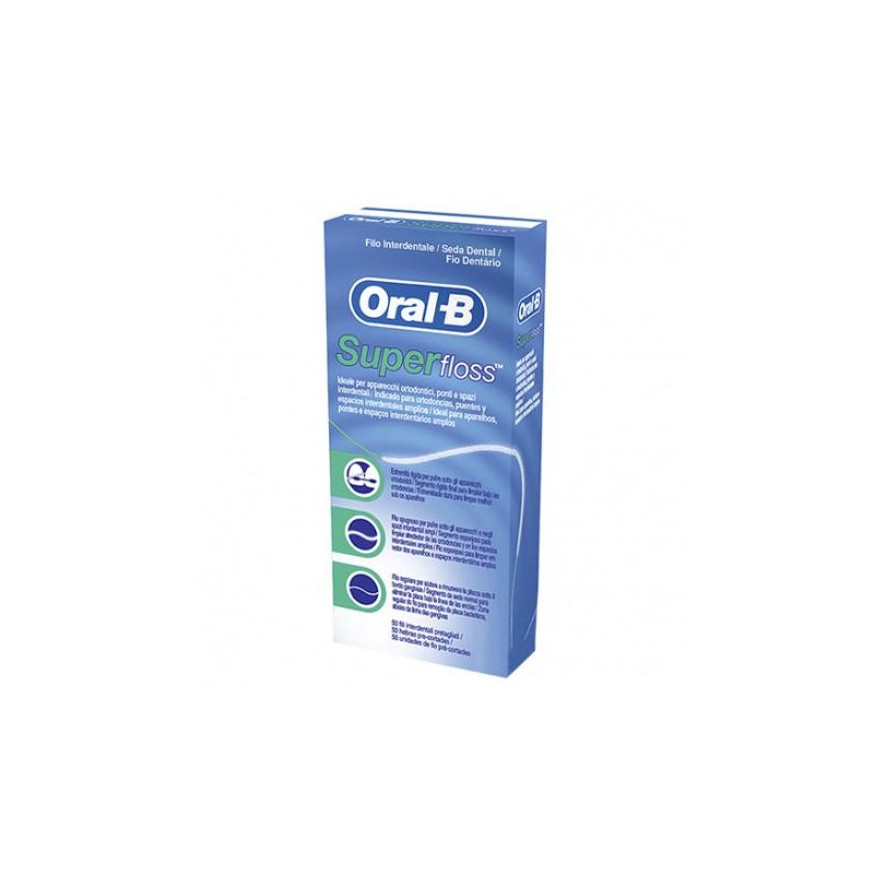ORAL-B SUPERFLOSS SEDA DENTAL 50 UNIDADES