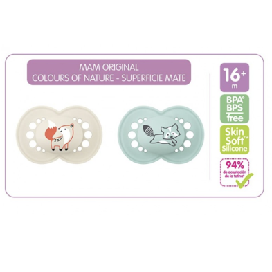 CHUPETE SILICONA MAM ORIGINAL 16+ M N PACK DOBLE