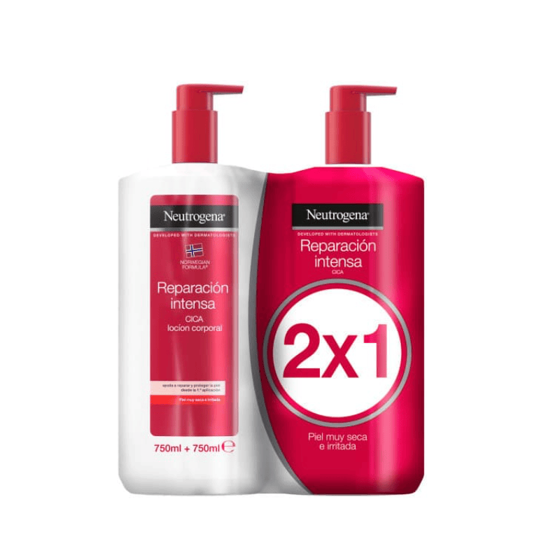 NEUTROGENA CORP REPA INT LOCION 750+750 2 ENVASES NEW