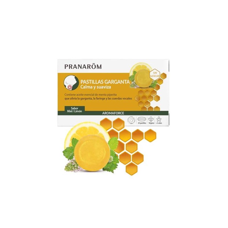 AROMAFORCE PASTILLAS GARGANTA 24 PASTILLAS SABOR MIEL LIMON