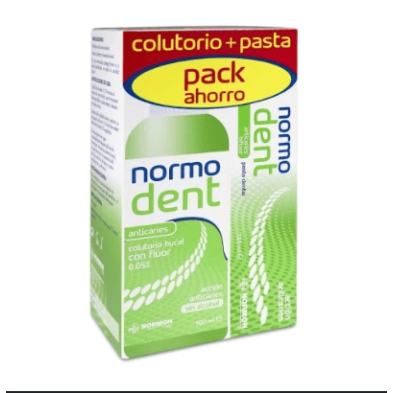 NORMODENT ANTICARIES PACK COLUTORIO / PASTA 500 ML + 125 ML