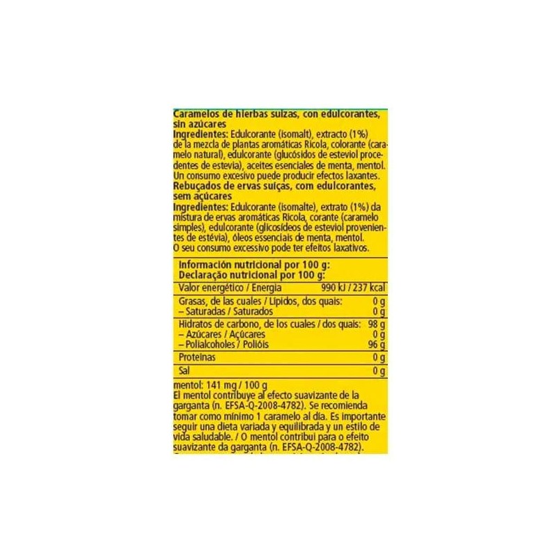 RICOLA BOLSA HIERBAS SUIZAS 70 G