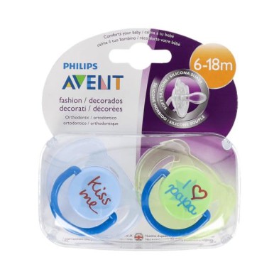 CHUPETE SILICONA PHILIPS AVENT 6- 18 M TEXTOS