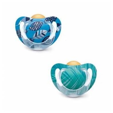 CHUPETE LATEX NUKETE GENIUS T-1 BLISTER 2 U