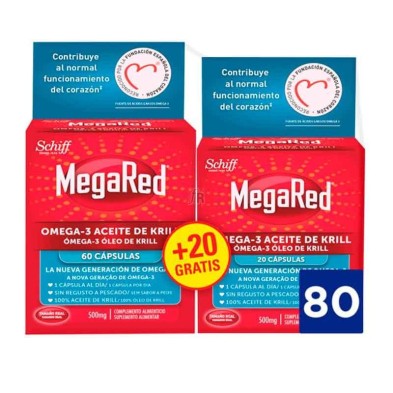 MEGARED PROMO 60+20 GRATIS