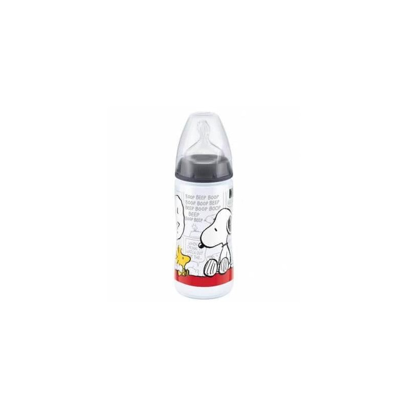 BIBERON FC + PP SILICONA NUK SNOOPY 1M  300 ML