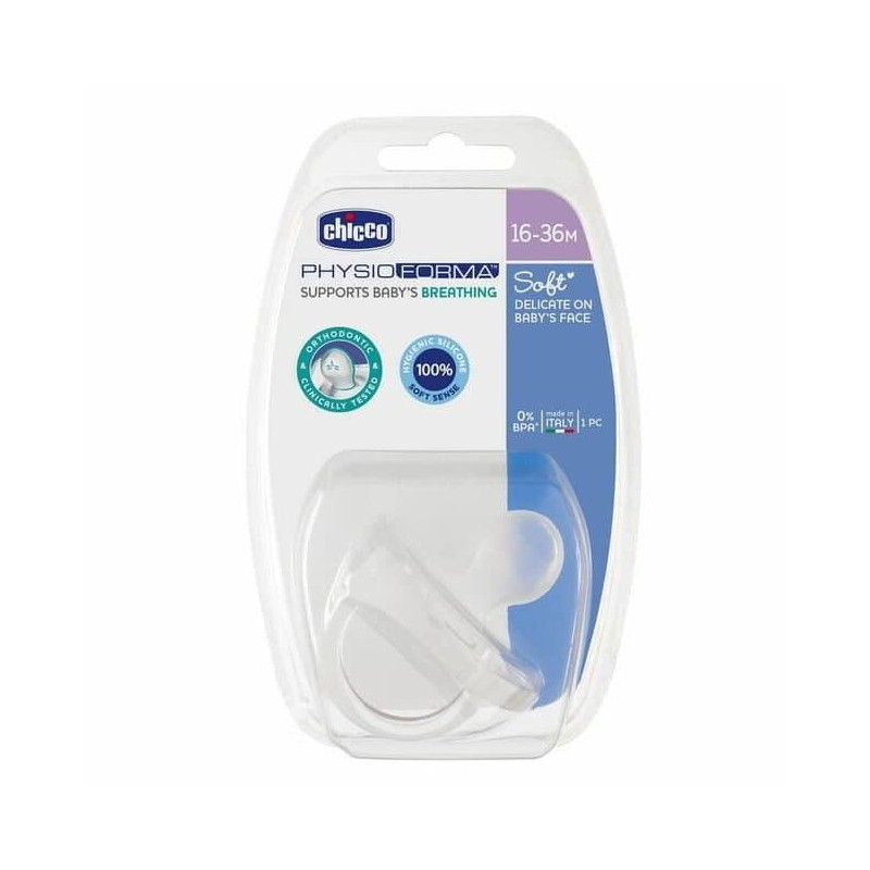 CHICCO CHUPETE LOVE PHYSIO SOFT SILICONA 16-36M