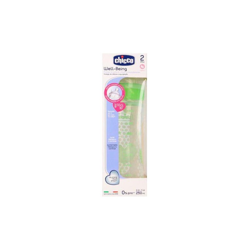 CHICCO WELLBEING BIBERON SILICONA 2M+ 250 ML