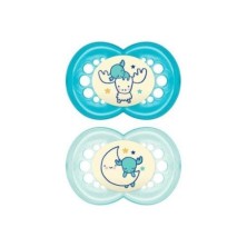 CHUPETE SILICONA MAM ORIGINAL NIGHT +16 2UNI AZUL