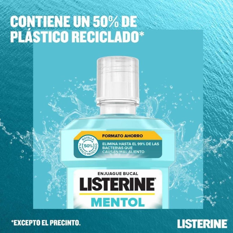 LISTERINE MENTOL SABOR SUAVE 1 ENVASE 250 ML