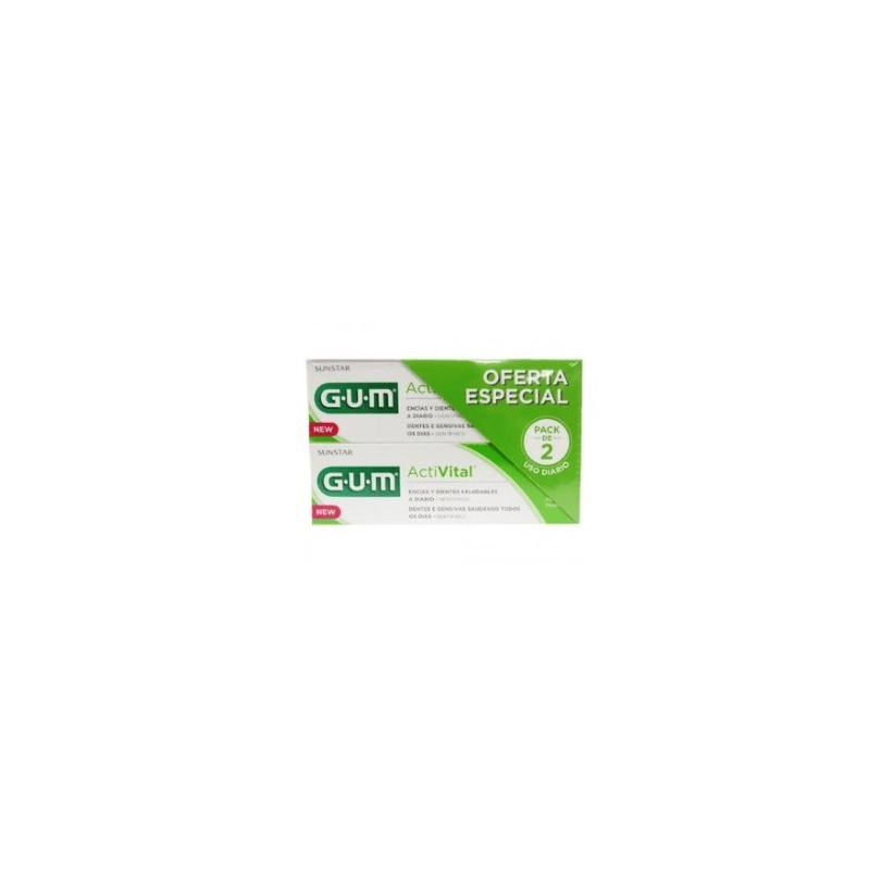 GUM ACTIVITAL GEL DENTIFRICO 2 ENVASES 75 ML DUOPACK