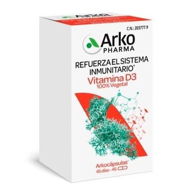 ARKOCAPSULAS VITAMINA D3 100% VEGETAL 45 CAPSULAS