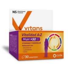 NS VITANS VITALIDAD A-Z MUJER 50+ 30 COMP