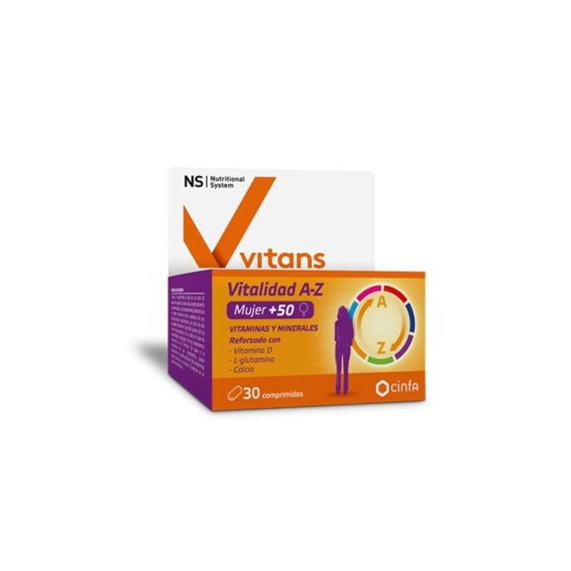 NS VITANS VITALIDAD A-Z MUJER 50+ 30 COMP