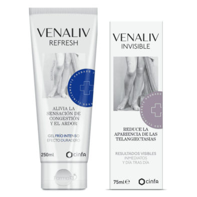 VENALIV REFRESH + VENALIV INVISIBLE GEL  250 ML + CREMA 75 ML PACK