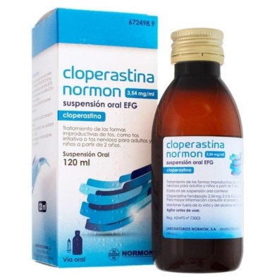 CLOPERASTINA NORMON EFG 3,54 MG/ML SUSPENSION ORAL 1 FRASCO 120 ML