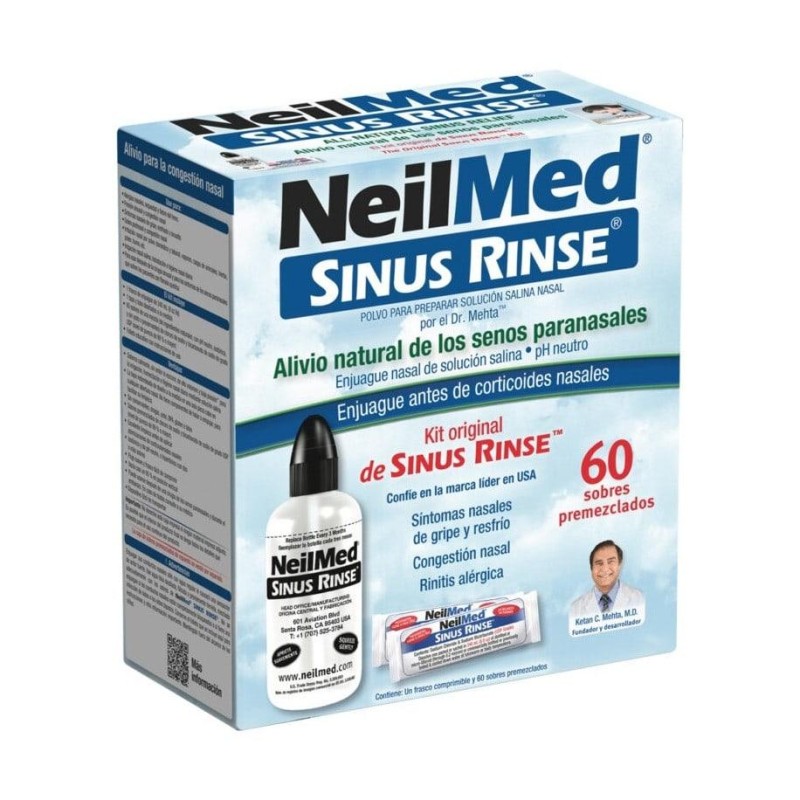 NEILMED SINUS RINSE KIT 1 FRASCO 240 ML + 60 SOBRES