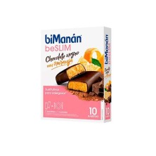 BIMANAN BARRITA CHOCOLATE NEGRO Y NARANJA 320 GR 8 UNIDADES