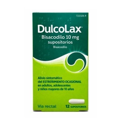 DULCOLAX BISACODILO 10 MG 12 SUPOSITORIOS