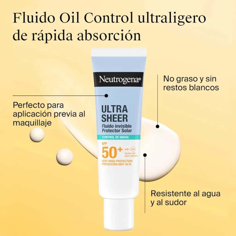 NEUTROGENA ULTRA SHEER FLUIDO CONTROL GRASA FACIAL SPF 50+