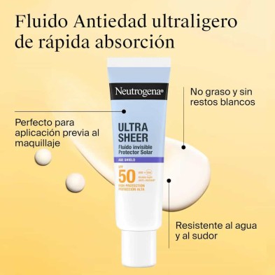 NEUTROGENA ULTRA SHEER FLUIDO ANTI EDAD FACIAL SPF 50