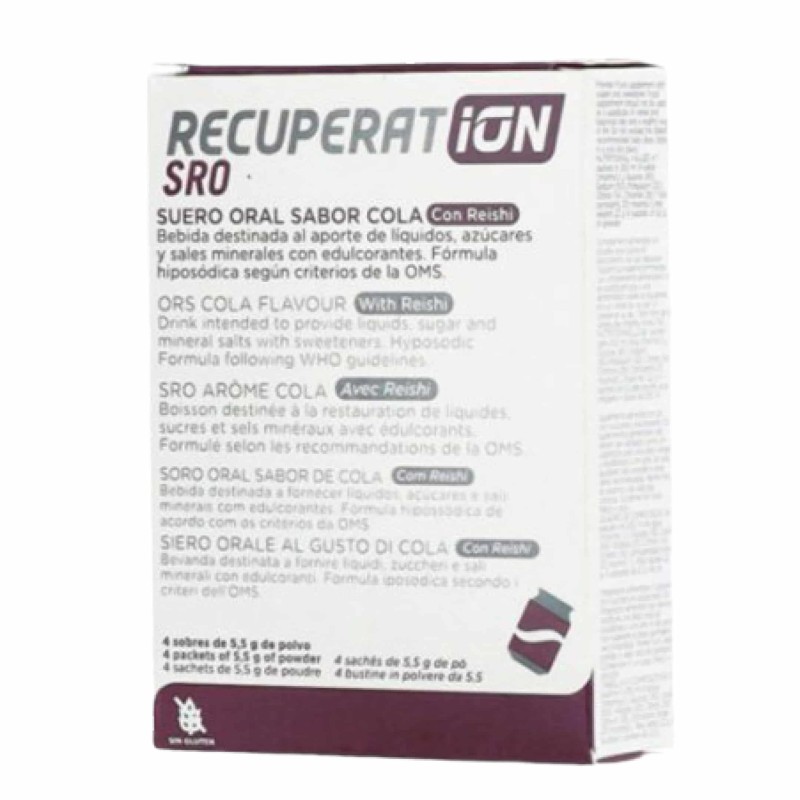 Recuperat-ion Suero Oral Cola 4 Sobres | Farmacia Liceo