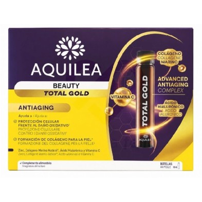 AQUILEA BEAUTY TOTAL GOLD 14 AMPOLLAS BEBIBLES